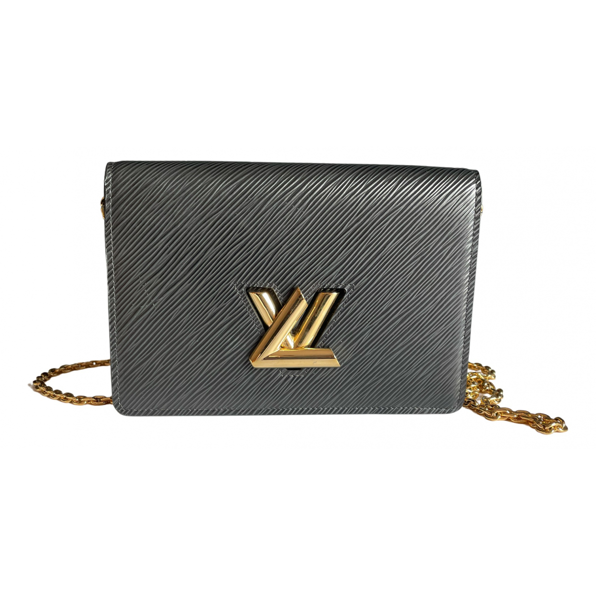 Twist belt wallet on chain leather 